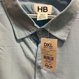 NWT HB Big and Tall, button down shirt.